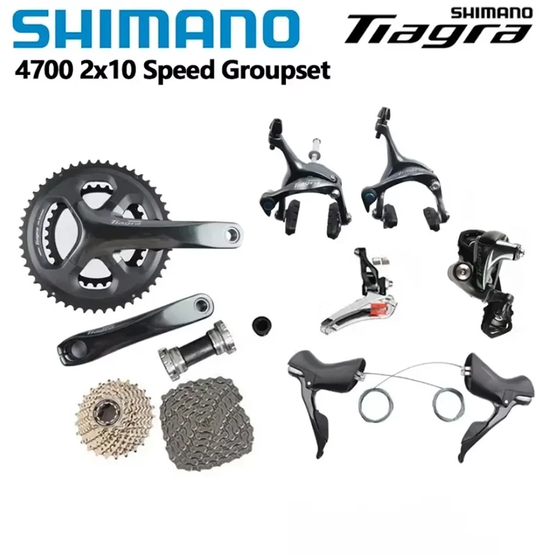 

Shimano Tiagra 4700 Road 165/170/172,5/175 мм 50-34T 52-36T Велосипед Полный комплект 2x10 Скоростной набор переключения передач Тормозная кассета Цепь