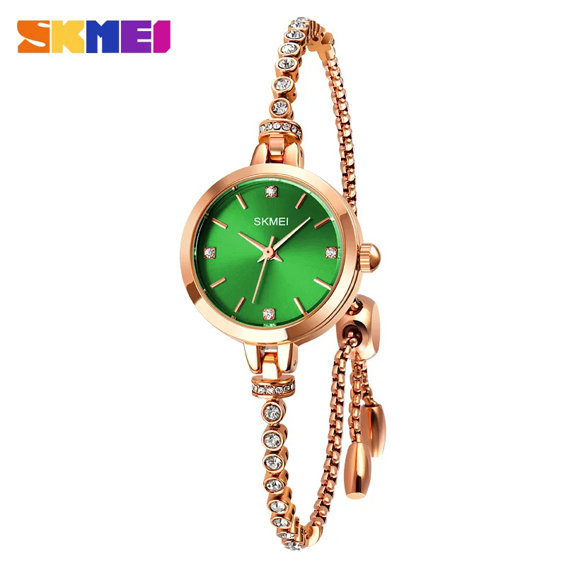 Reloj de pulsera redondo pequeño y ligero para mujer, reloj de cuarzo impermeable que combina con todo