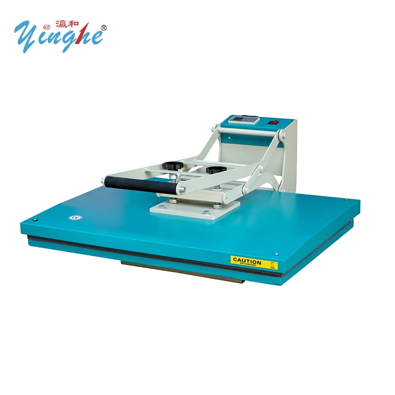 YH-6080 Large Format Manual Heat Press Machine With Dual Lever Design For Advertising Banner And Sportswear Sublimation Printing