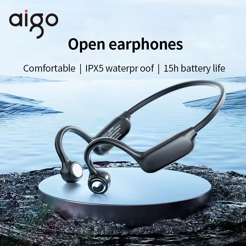 Aigo G01 Ear Protection Bluetooth Headset Wireless Sport Running Earless Health 16h Music Time BT5.4 Air Conduction Headphone