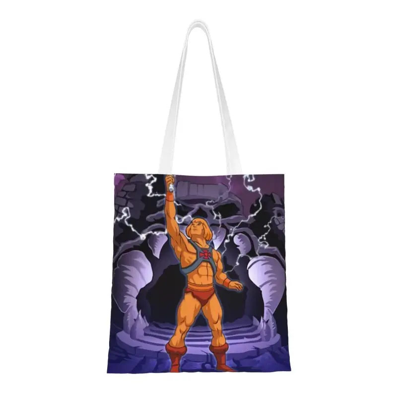 He-Man Masters Of The Universe He-Man Shopping Bag Canvas Shopper Shoulder Tote Bag William George and Esteban Maroto Handbag