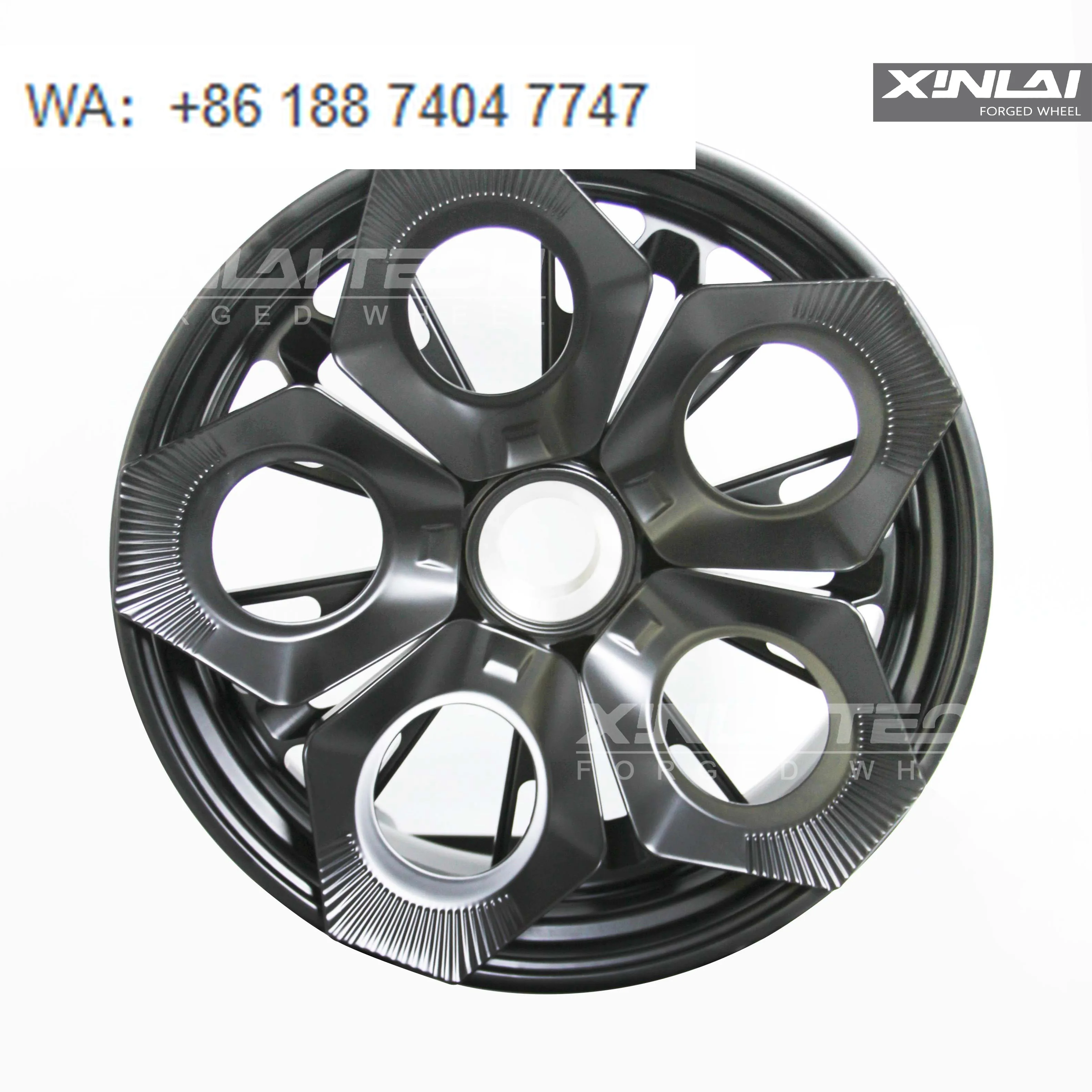 XL Custom Forged Aluminum Supermoto Wheel 5-Spoke Design Matte Black Finish Street Racing Sport Bike Motorcycle Wheels