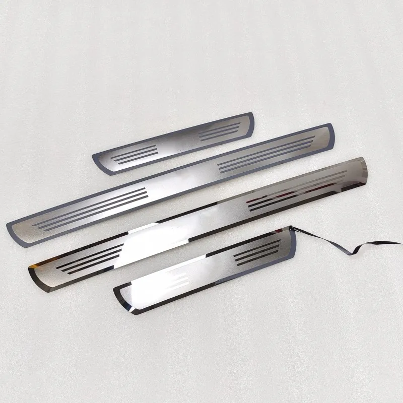 Chrom Edelstahl Auto Türschwelle Anti-Schmutz Aufkleber Abdeckung Dekoration Außen Anti-Kick Pedal Trim Zubehör Teile – Detail 2