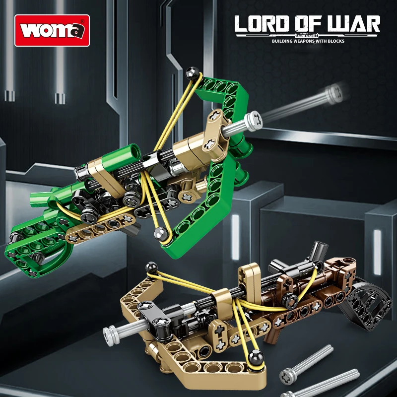 Crossbow building block set, DIY crossbow arrow building block toy, suitable for shooting enthusiasts, boys' gift