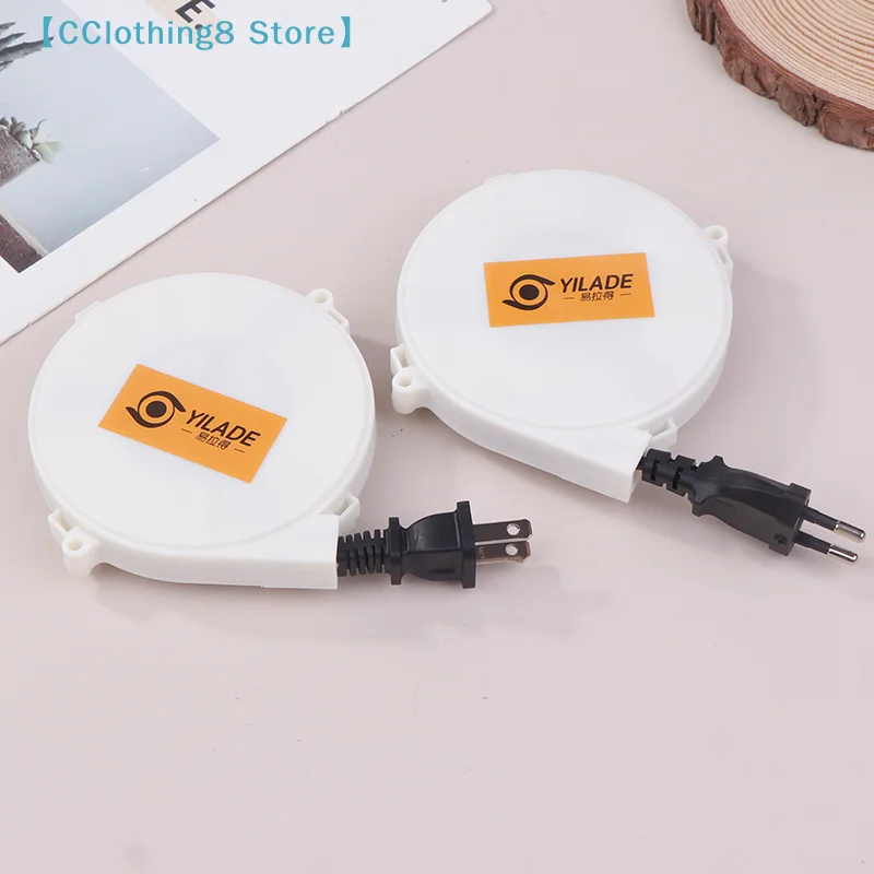 

Automatic Retractable Power Reel Cable 220v Camping Wires Power Reel Cable Sleeves US EU Plug Reel Cable 1.6m【AliS8】