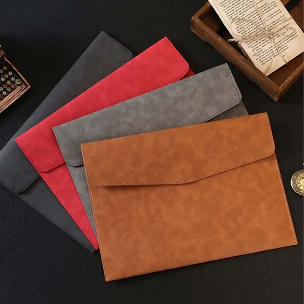 33*25 سنتيمتر زر تصميم الايداع المنتجات اللوحي حقيبة بولي Leather الجلود مجلد منظم وثائق حقيبة يد الأعمال حقيبة كمبيوتر محمول
