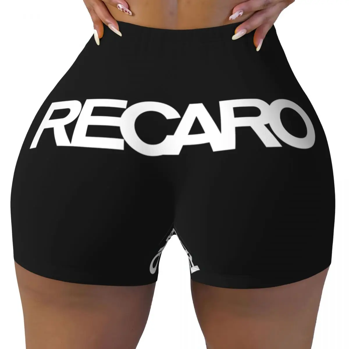 Custom Recaros Logo Gym Biker Running Shorts Women Workout Yoga Shorts