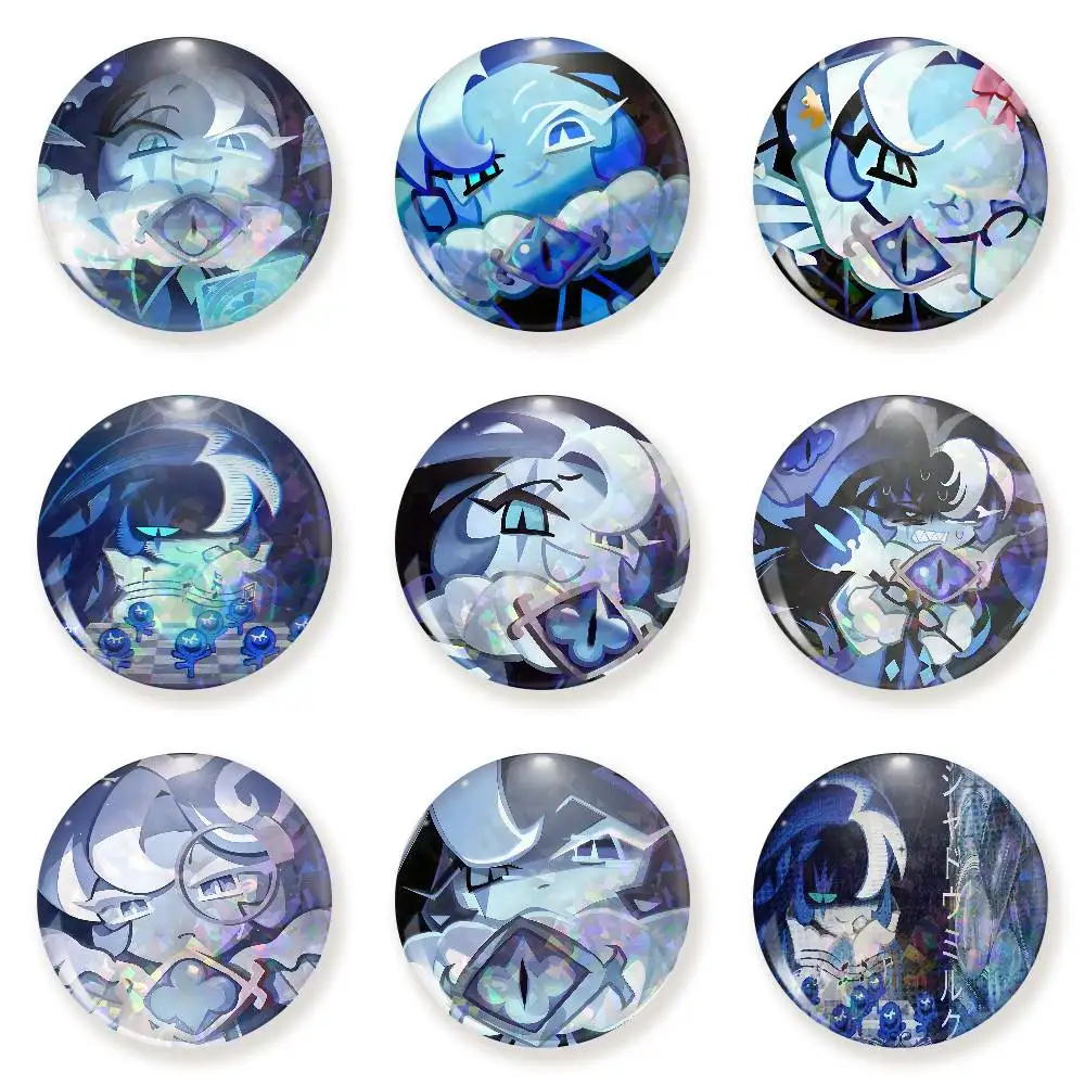 Shadow Milk Cookie 75x75 25x25 Mm Cartoon Round Brooches On Backpack Shirt Accessories Jewelry Badge Gift For Friends