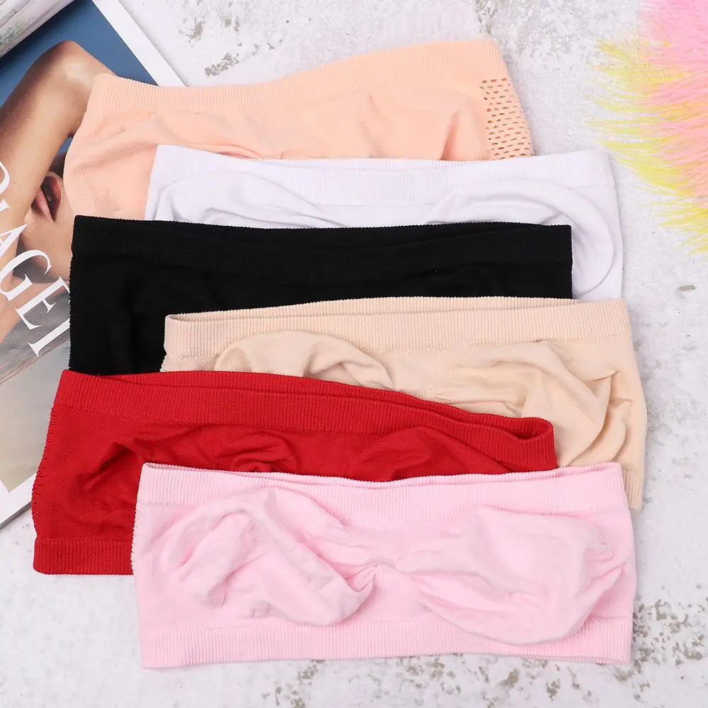 Invisible Sports Bra Wrapped Wrap Chest Seamless Tube Tops Strapless