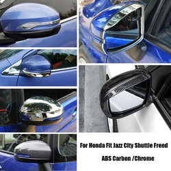 For honda shuttle 2015 2016 2017 2018 2019 Chrome Car Side Door Rear View Mirror cover strip rain eyebrow Trim car accessories