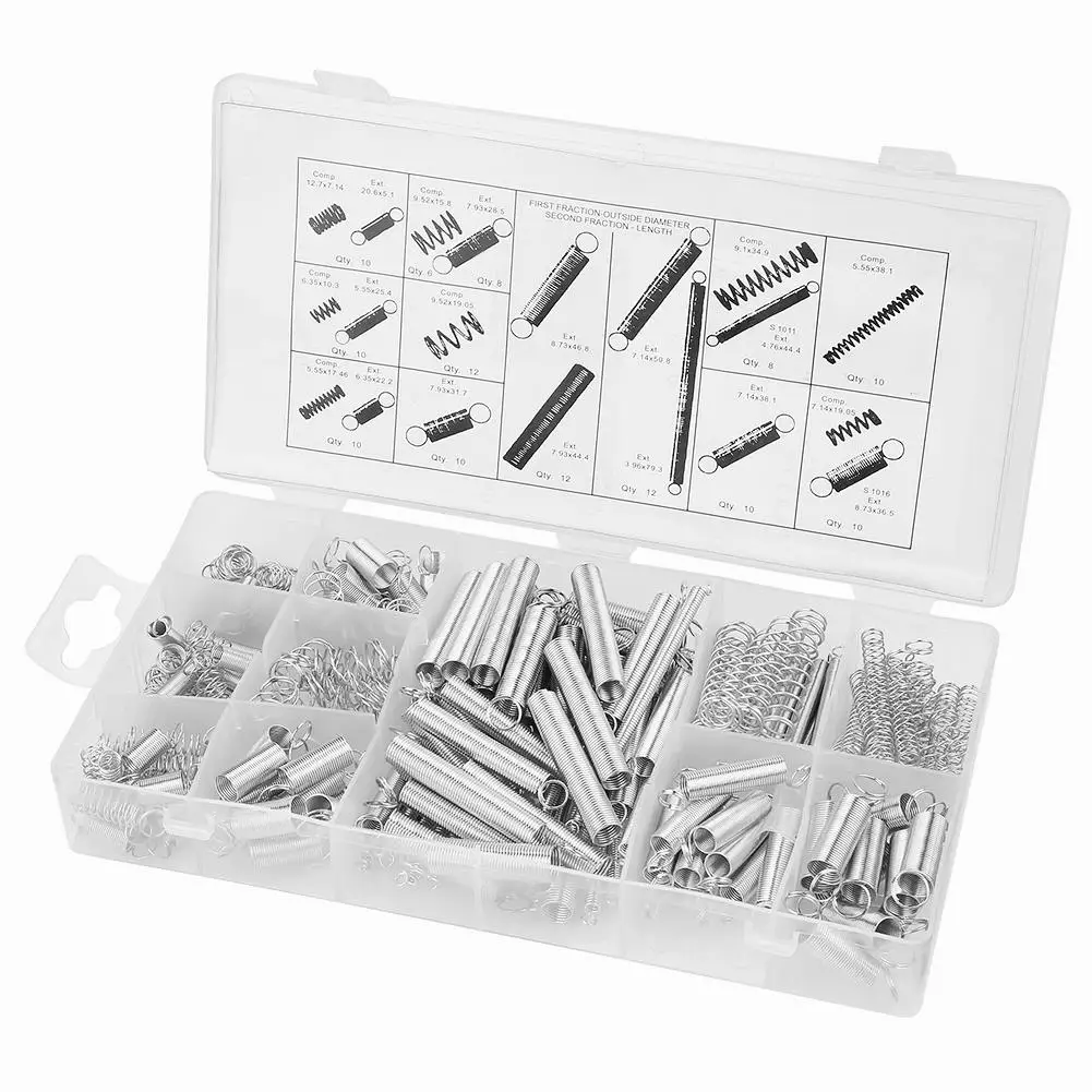 

200PCS Carbon Steel Compression & Extension Springs 20 Sizes Box