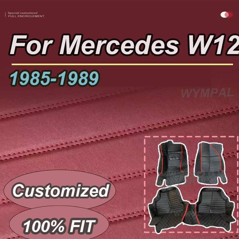 

LUXURY Custom Automotive Car Floor Mats For Mercedes W124 1985 1986 1987 1988 1989 Auto Luxury Leather