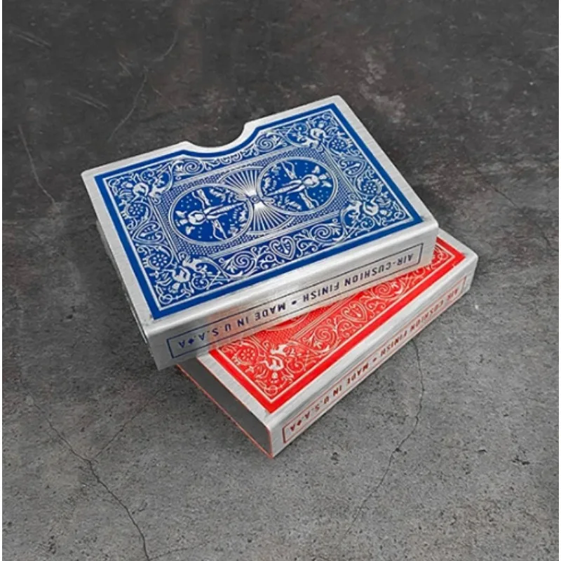 1mm t clipes de cartão de jogo de aço inoxidável truques mágicos acessórios adereços tigre cartão guarda clipe mágicos magia adereços ilusões