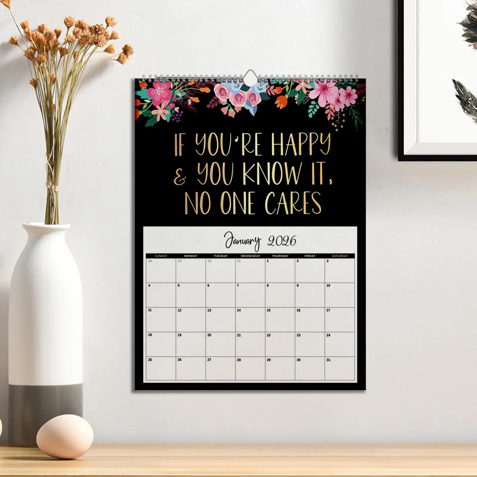 2026 تقويم الحائط دوامة ملزمة سنة مخطط التقويم 2026 مضحك مخطط إدارة الوقت الشخصي مع تحفيزية سخرية #5