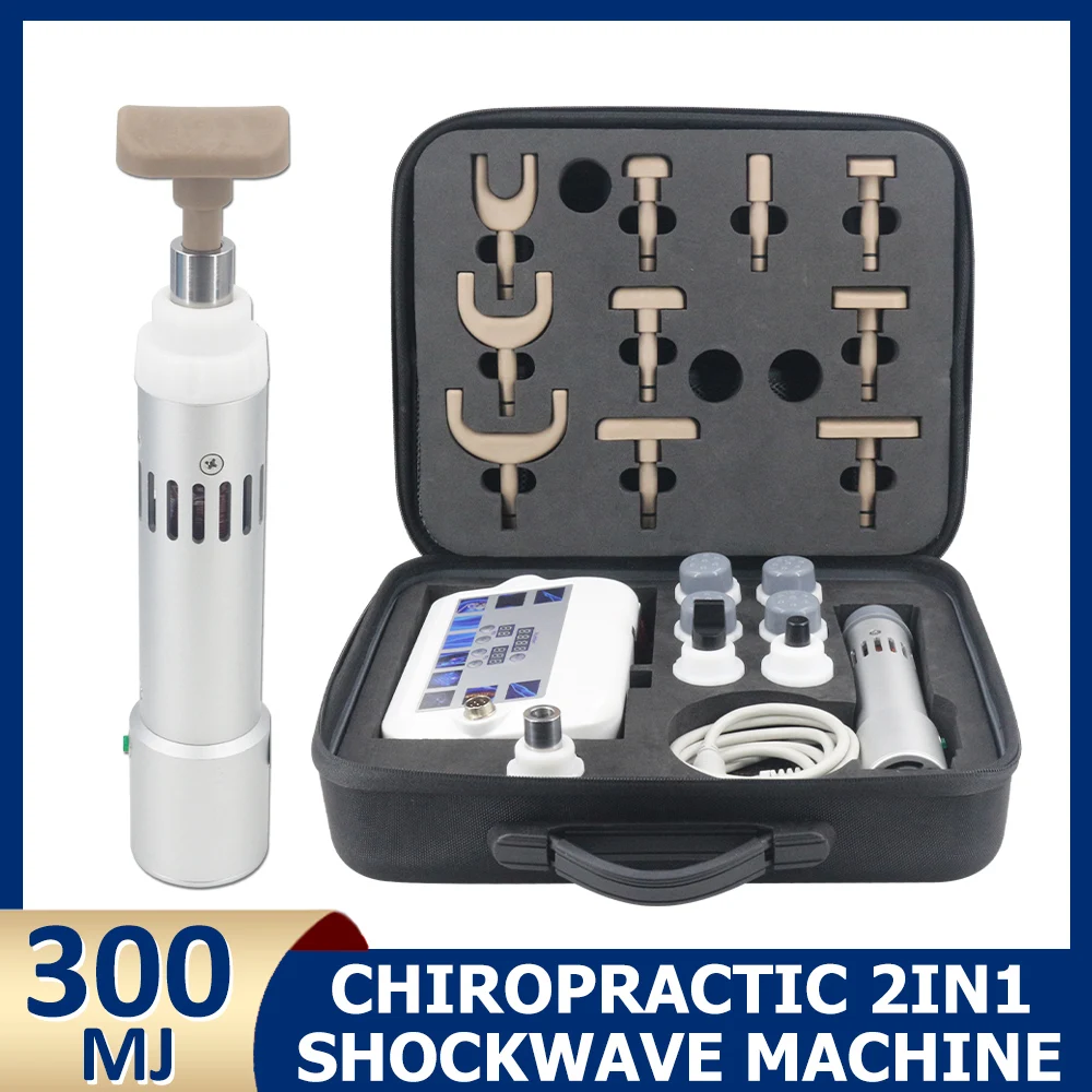 

300MJ Shockwave Therapy Machine For ED Treatment Chiropractic Correction Gun Plantar Fasciitis Pain Relief Deep Massage Home Use