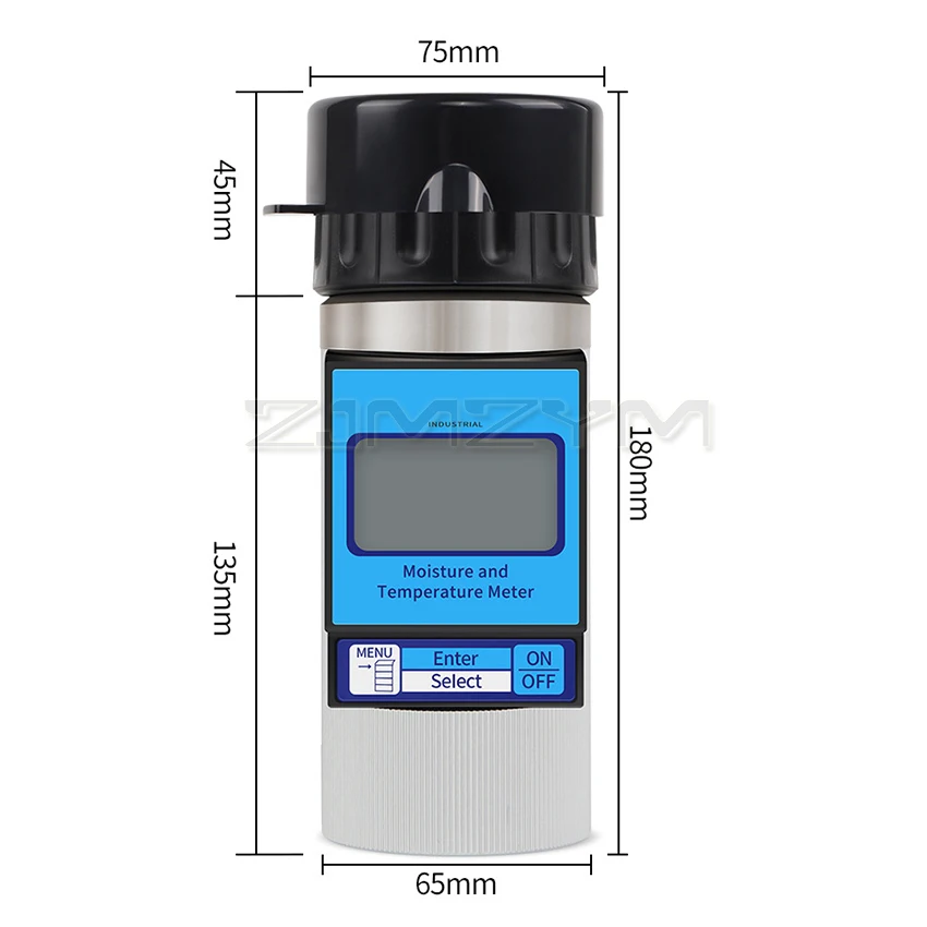 Grain Moisture Meter for 37 Kinds Grains Soybean Moisture Meter Humidity Tester Multi-Language Coffee Bean Hygrometer 8%-35%