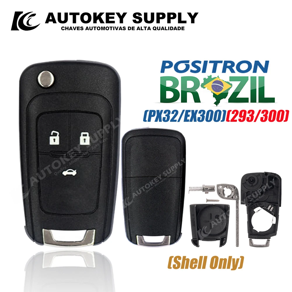 AutokeySupply  With LOGO Key High Quality  +Double Program PX32 293 EX300 330 360 AKBPCP051 AutokeySupply For Brazil Positron