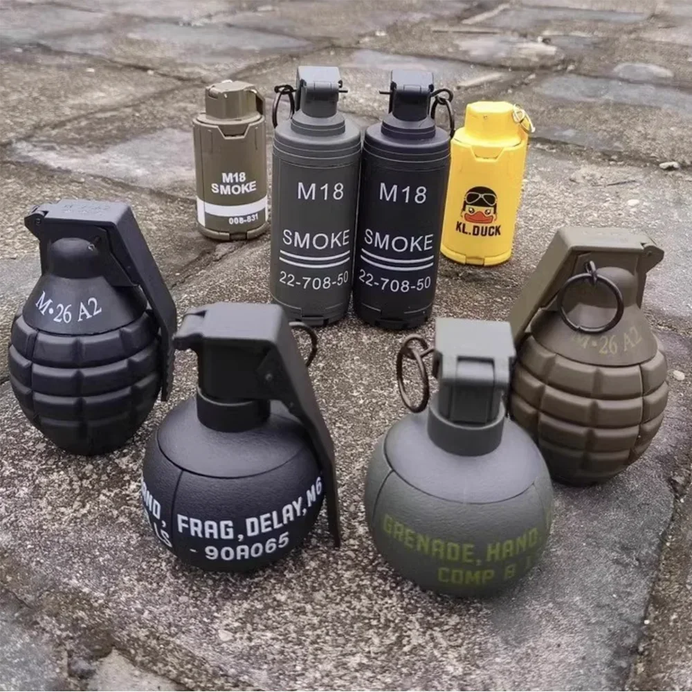 2 قطعة قنابل يدوية تأثير الربيع التكتيكية البلاستيكية M67 قنبلات يدوية اللعب نموذج ل Airsoft الألوان CS لعبة لعب الأدوار الدعامة