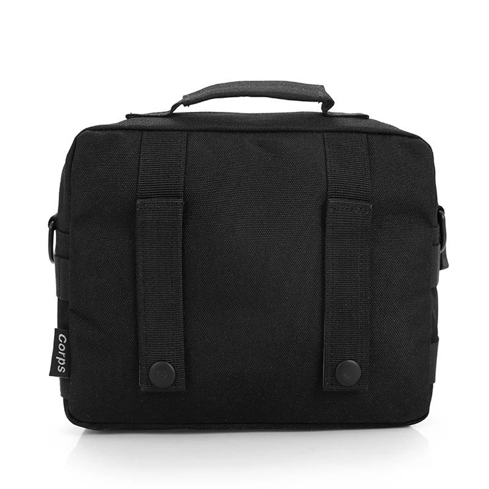 Sac à bandoulière unisexe en Nylon 1000D, 24x10x19cm, petit sac à bandoulière tactique noir pour l'extérieur, sangle réglable pour ordinateur portable