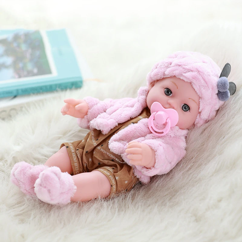 1pcs 30cm Mode Band Baby Simulatie Pop Rustgevende Reborn Baby Kinderen Speelgoed Meisjes Zacht Rubber Babypop Kinderen verjaardagscadeau