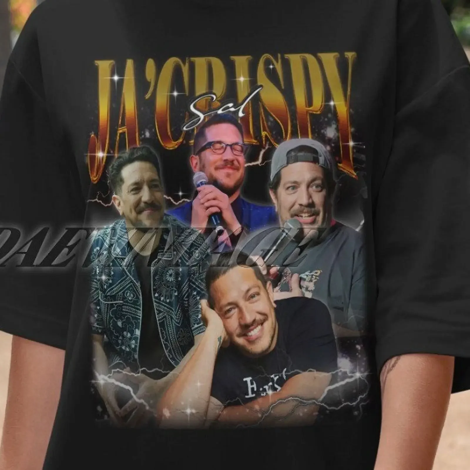 Limited Vintage Sal Vulcano Ja'Crispy T Shirt 90s Retro Homage Comedian Fans Casual vintage Washed Stylish Unisex homme