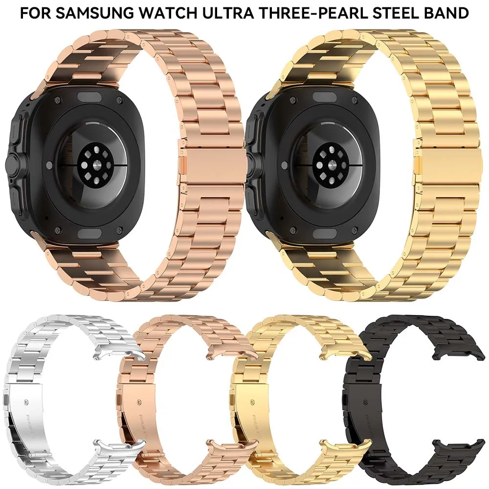Stainless Steel Band for Samsung Galaxy Watch Ultra 47mm Luxury Metal No Gaps Strap for Galaxy Watch 7 Ultra Bracelet Watchband