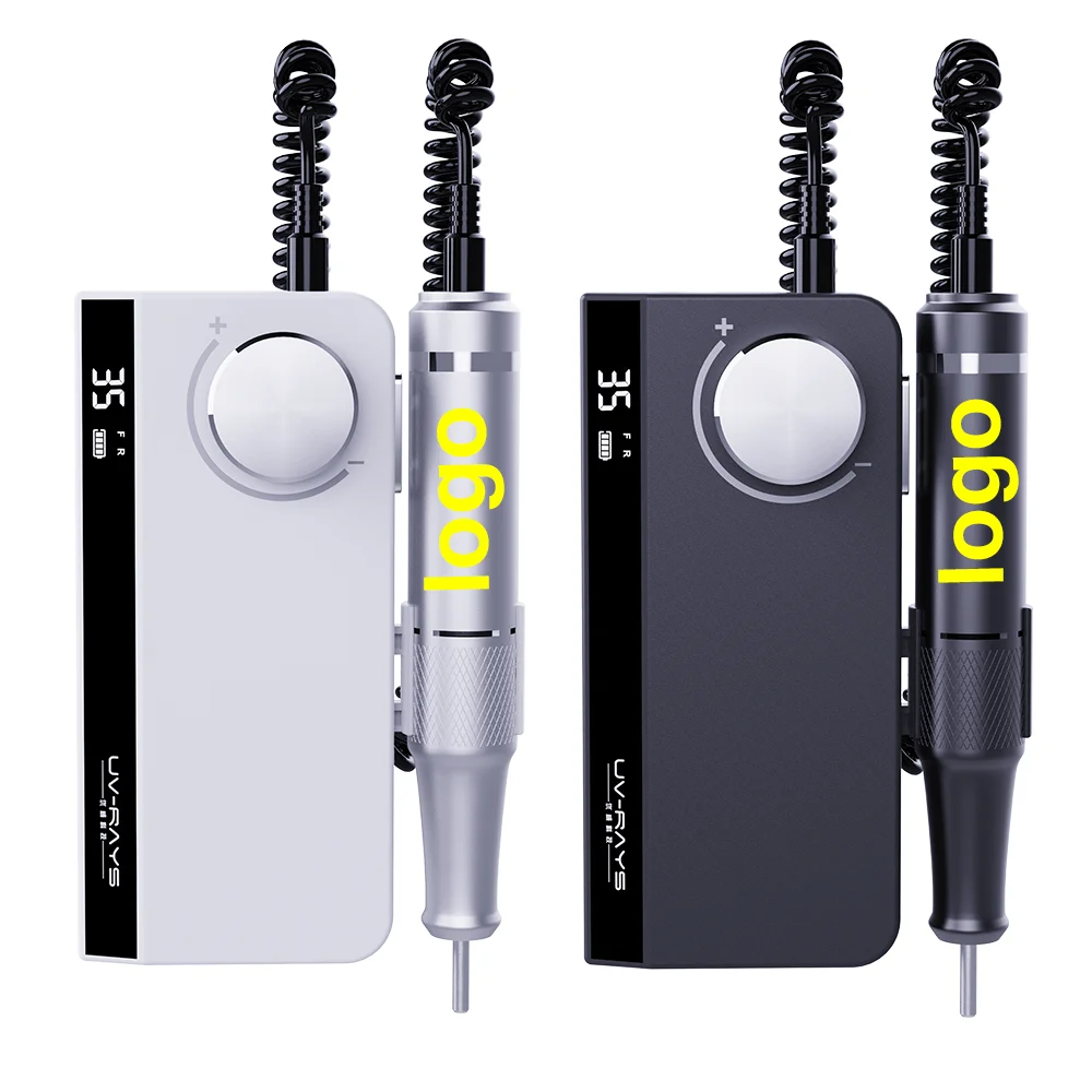 Nail Drill Machine 35000rpm Professional Custom Logo E File Hand Piece Uv 501 Manicure Machine Set Electric Nail Drill Polisher