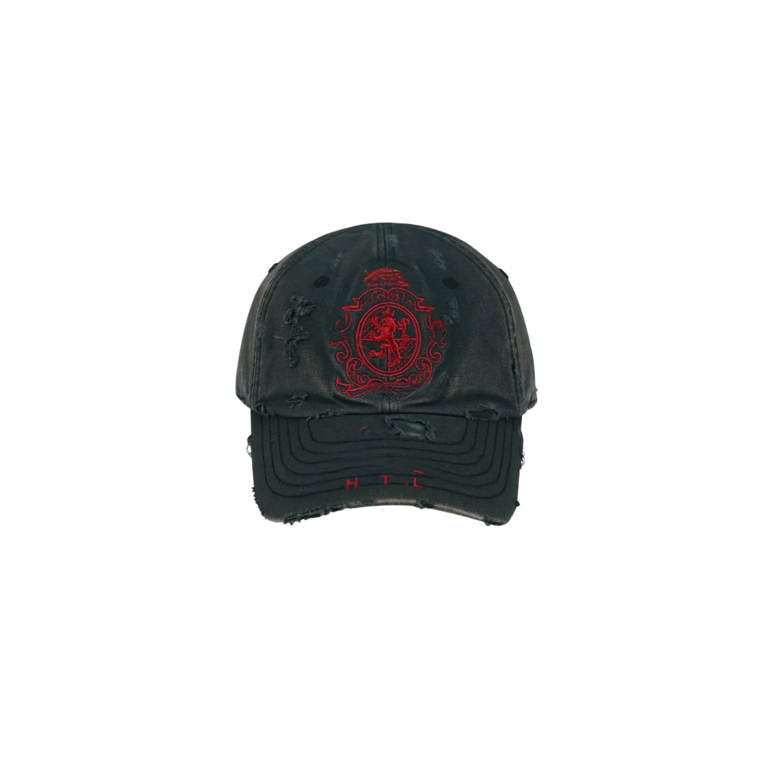 protocol-index-26ss-litz-hotel-embroidered-washed-baseball-cap-adjustable-high-top-cotton-unisex-street-style-baseball-cap