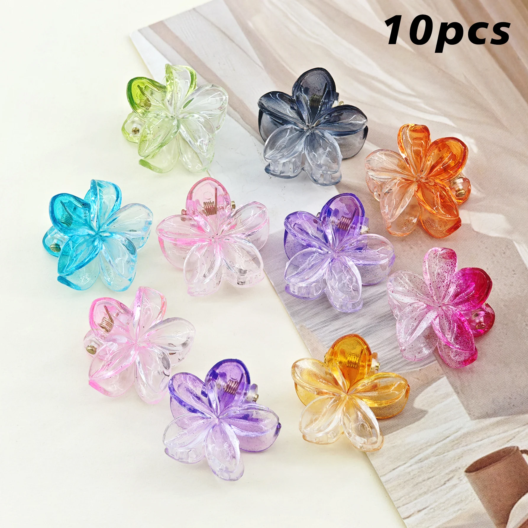 10 Stück gemischte Farben Narzisse Blumen Dekor Sommer Haarspange, schöne Y2K Stil Haarspangen Haar Flechten Manschetten Dekoration – Detail 9