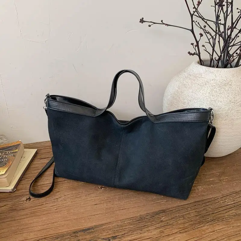Matte Finish Tote Bag Women's Versatile Daily Commuting Handbag Large Capacity Crossbody Bag Relaxing Style Universal Women's...