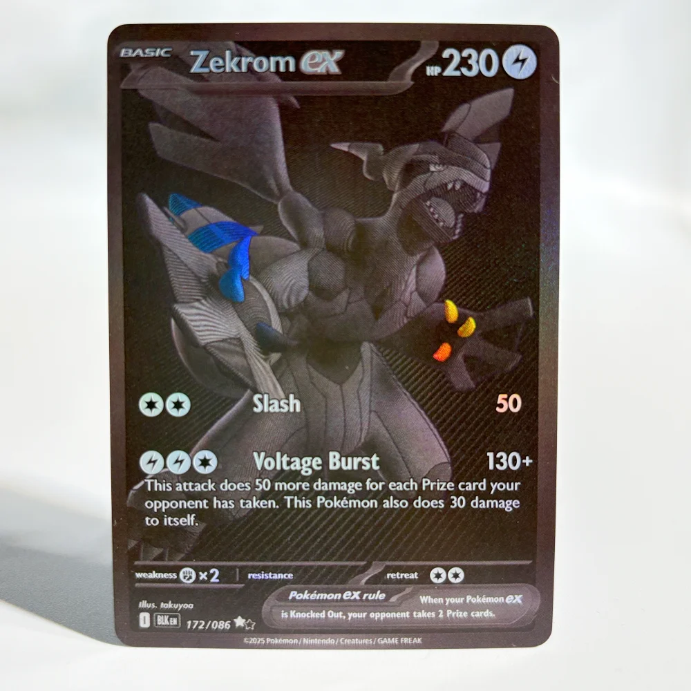 PKM/PTCG Folien-Trinkkarten Pikachu Zekrom Victini Garchomp Reshiram (EX) Sammlung Anime-Karten Geschenkspielzeug