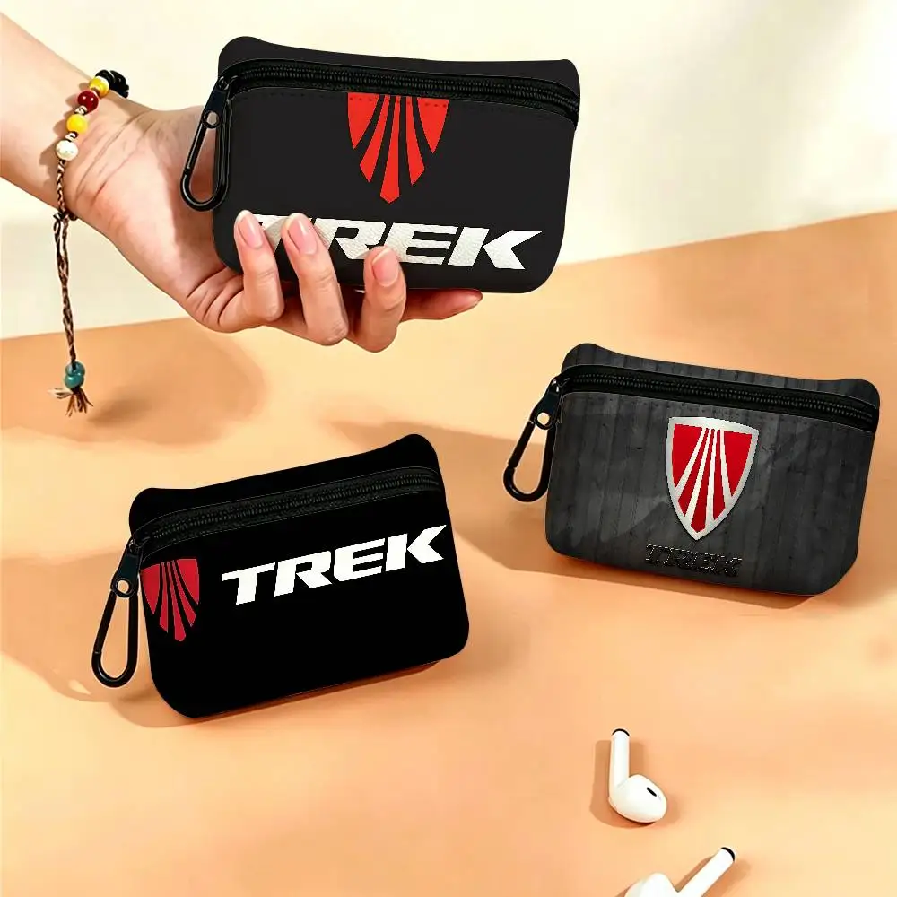 T-Trek Cycling-Endurance Mini Oxford Cloth Coin Purse With Carabiner Hook Portable Key Card Wallet Small Zipper Storage Pouch