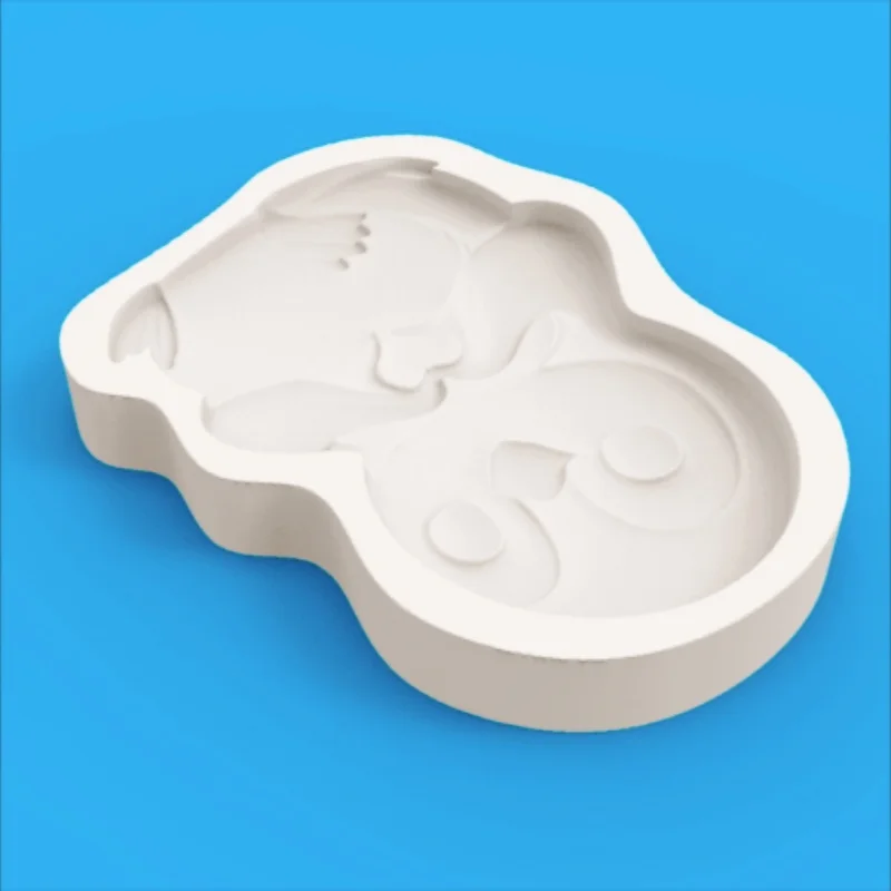 Penguin with Hands Gestureing in a Heart Shape, Clear Feather Texture, High Detail, Penguin Baking Mold, Easy to Demold, Silicone Mold for Fondant Chocolate Making view 5