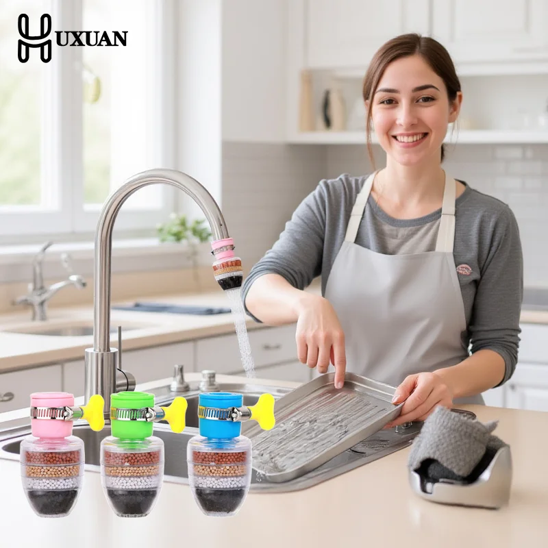 

6 Layers Water Filter Tap Purifier Medical Stone Coconut Charcoal Nozzle For Faucet Kitchen Accessories Household Water Filter