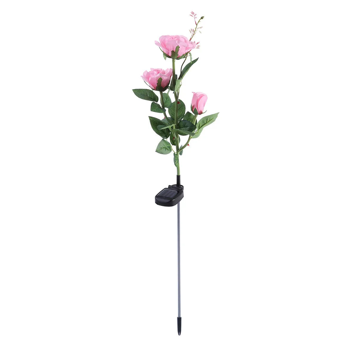 Solar Powered LED Rose Flower Light Pink Garden Decor Outdoor Lawn Pathway Wedding Party Christmas Valentine Decoration Garden