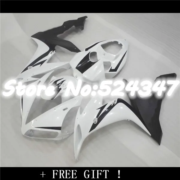 Hey-YZF1000 R1 2004 Plastic Fairings  White Black for  YZFR1 04 05 Plastic Fairings 04 05 06 for Yamaha