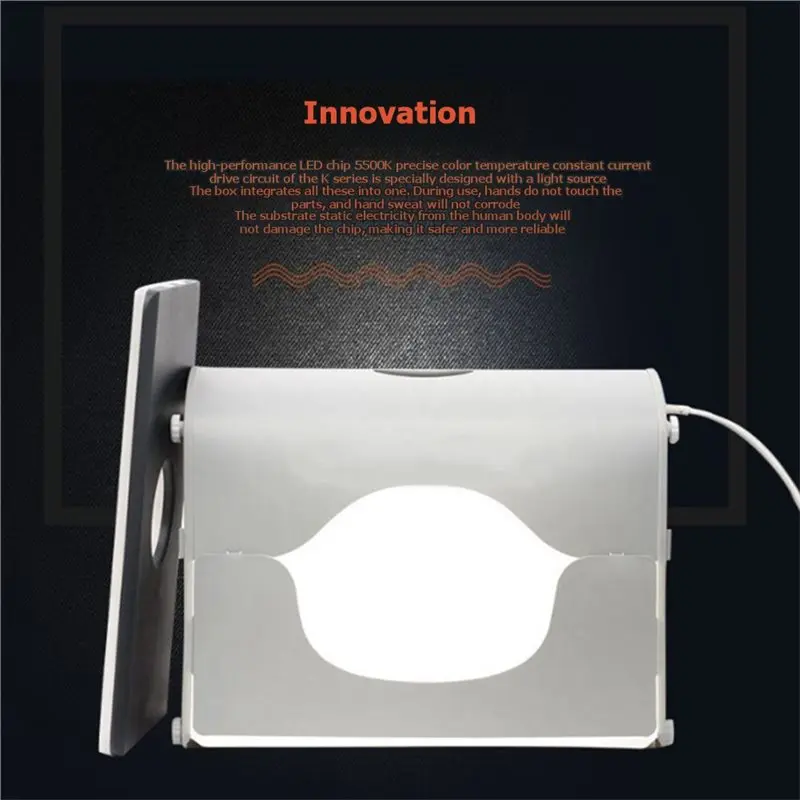 Dimmable LED Photo Light Box Lightbox Manicure Studio Softbox Tent Kit Tabletop Desktop Photography Equipment Foto