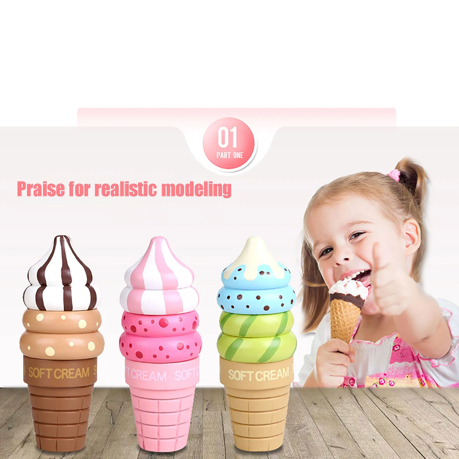 Gigante arco-íris milho chocolate morango gelo brinquedos jogar para crianças brinquedos presentes educação para crianças meninas
