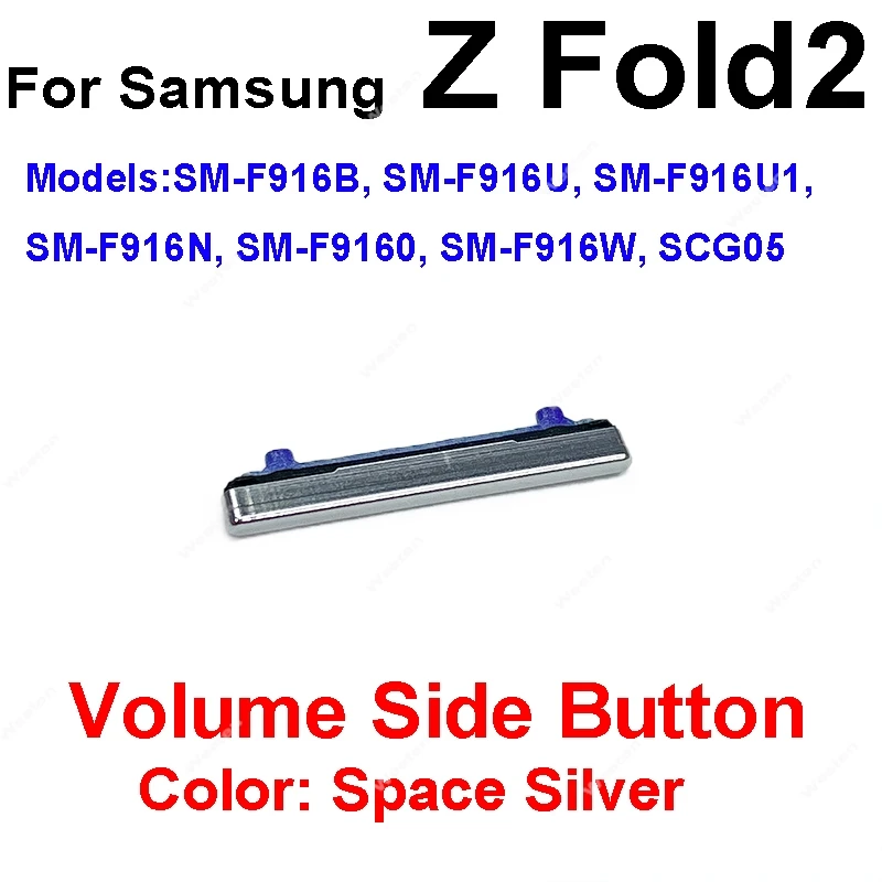 

WEETEN Volume Push button Adjust the volume up/down For Samsung Galaxy Z Fold 2 3 4 5 6 Z Fold2 Z Fold3 Z Fold4 Z Fold5 Z Fold6