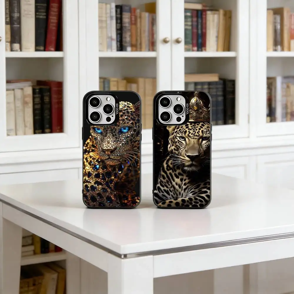 

Cool Cheetah Phone Case For iPhone 17,16,15,14,13,12,11 Plus,Pro Max,XS,Colorful Silver Phone case Funda Cover
