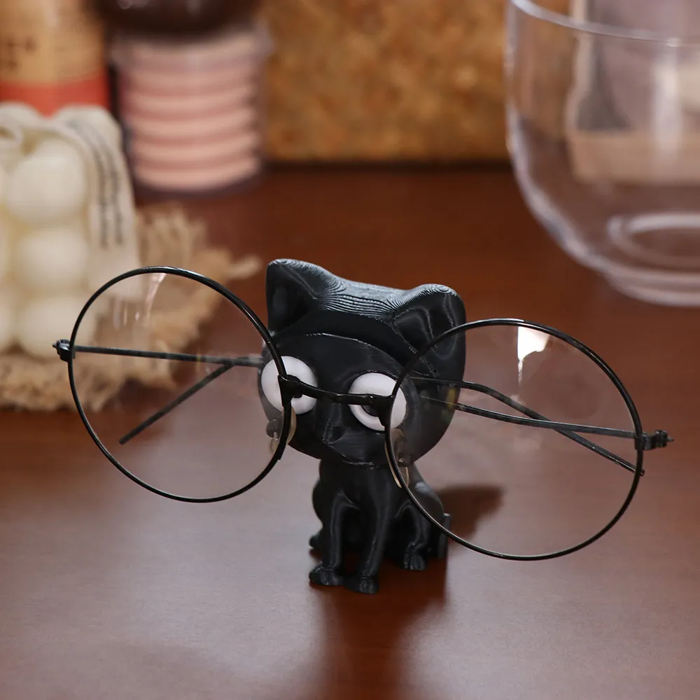 Creative 3D Print Eyeglass Show Holder Cute Non-slip Cat Glasses Display Stand Animal Decorations Cat Ornaments Home Decorations