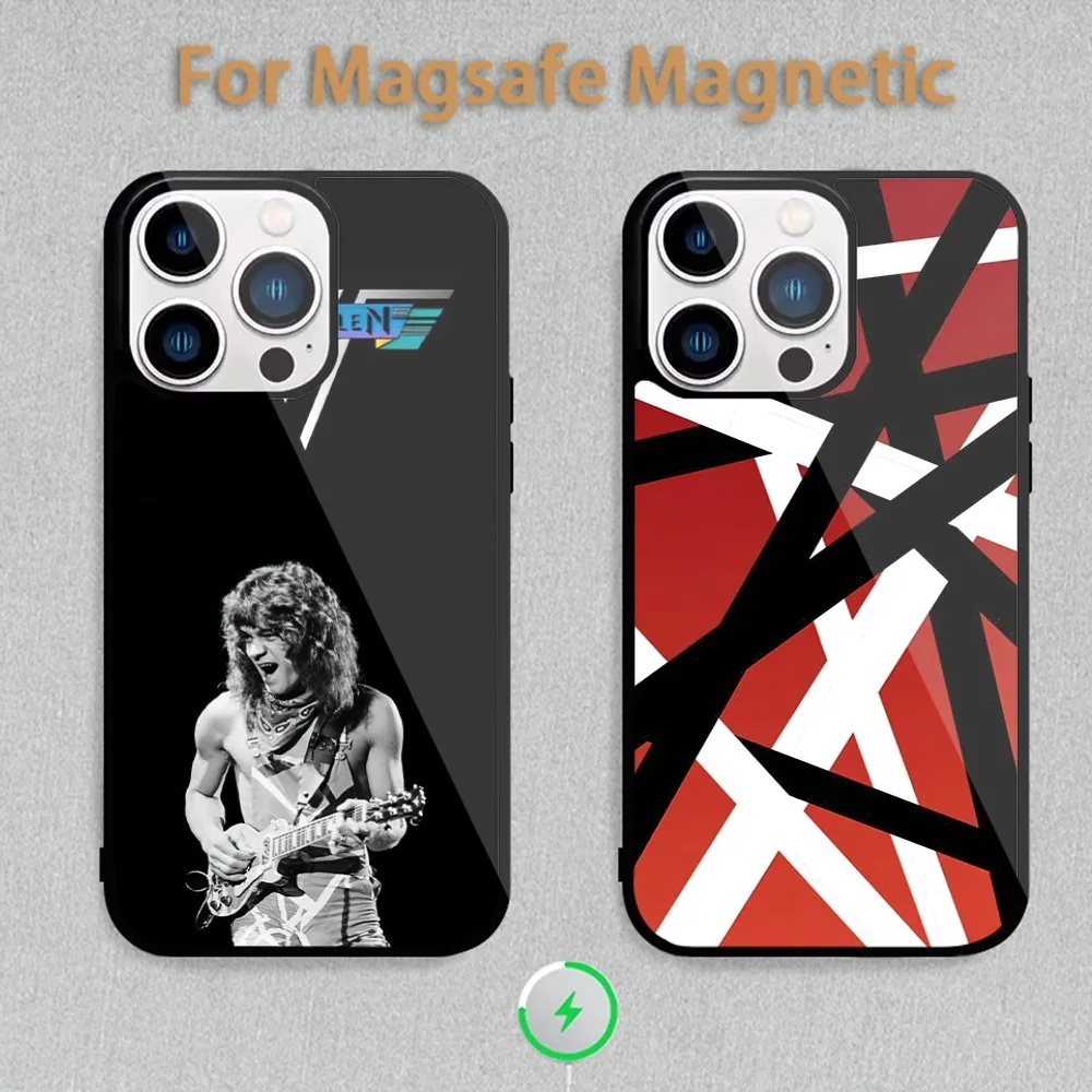 Singer E-Eddie V-Van Halen Phone Case For Magnetic Inductive Charging iPhone 11 12 13 14 15 Max Pro Mini Plus Shell