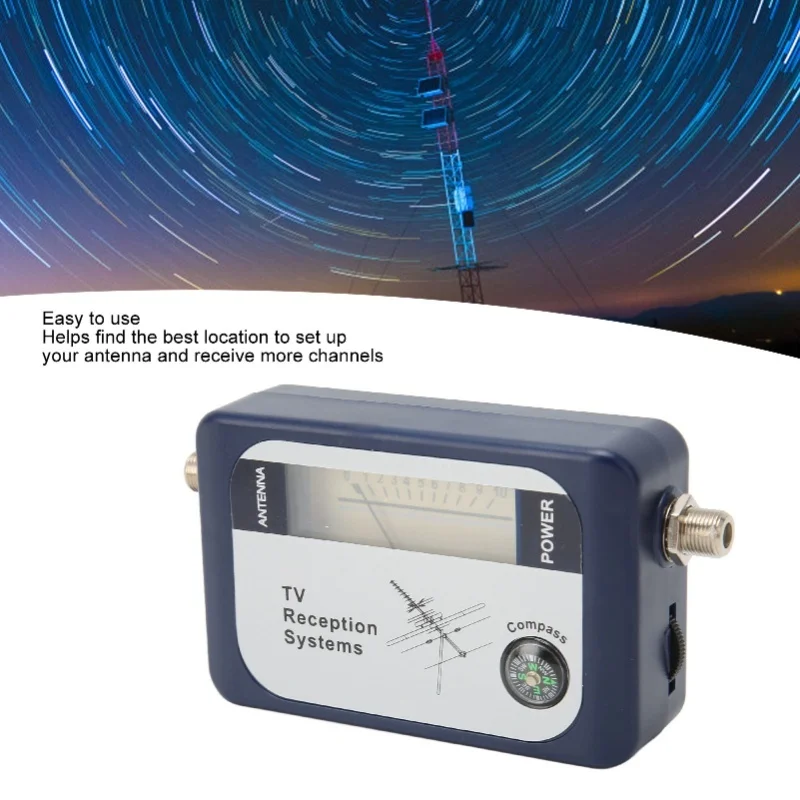 Digital Satellite Finder Backlight 170-860MHz TV Antenna Satellite Signal Finder Meter With Compass