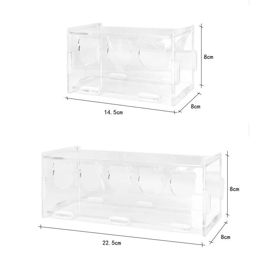 S/L Rutin Chicken Acrylic Feeder Transparent Splash-Proof Food Basin Large-Capacity Trough Feeding Box Put Grain Feed Box