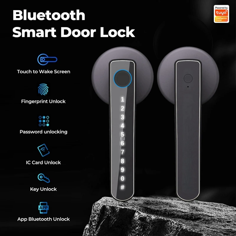 

ABAC-Door Knob Fingerprint Door Lock Smart Locks With Passcode Keypad Biometric Keyless Entry Door Lock With Handle