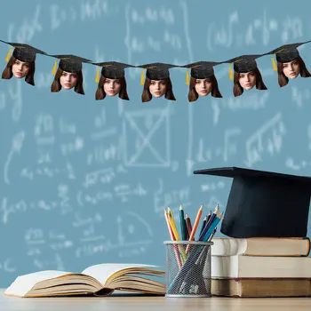 10件組客製化畢業照片橫幅個人化畢業三角旗橫幅2025年畢業主題派對裝飾 10 最佳銷售 畢業裝飾 - №3