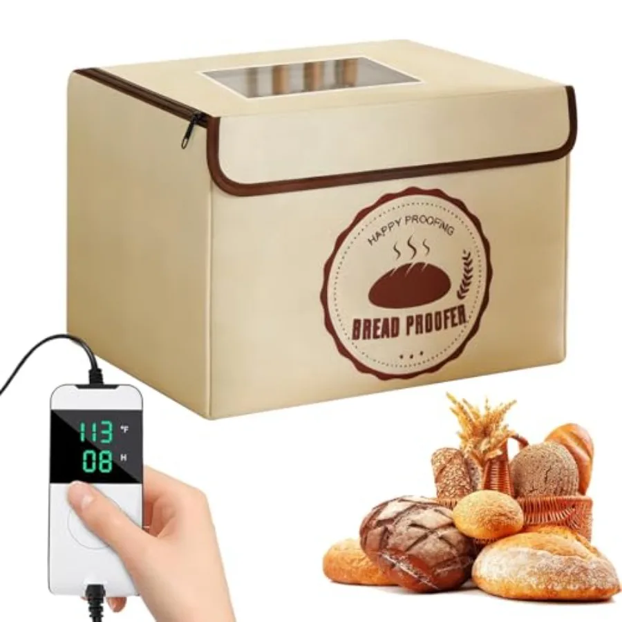 

Versatile Dough Proofer Warming Box Adjustable Temperature Timer Control Bread Proofing Box Collapsible Design Sourdough Proofi