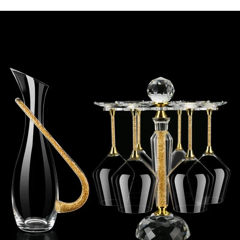 الشمال ضوء فاخر الذهب احباط كريستال زجاج كأس و الدورق مجموعة الأسرة حزب بار النبيذ الشمبانيا كوكتيل #1