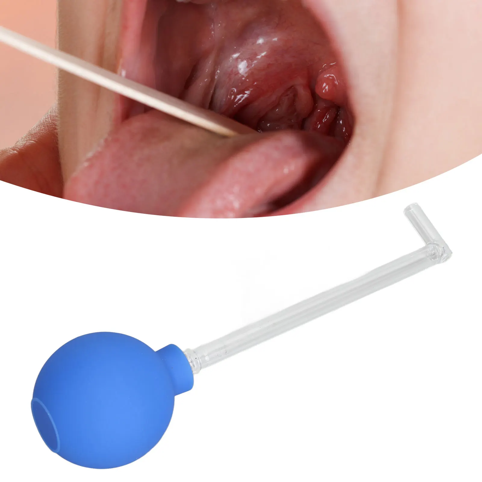 Tonsil Stone Remover Tonsil Stone Removal Tool Right Angle PVC Suction Ball Reduce Bad Breath Throat Suction Tube Mouth Cleaner