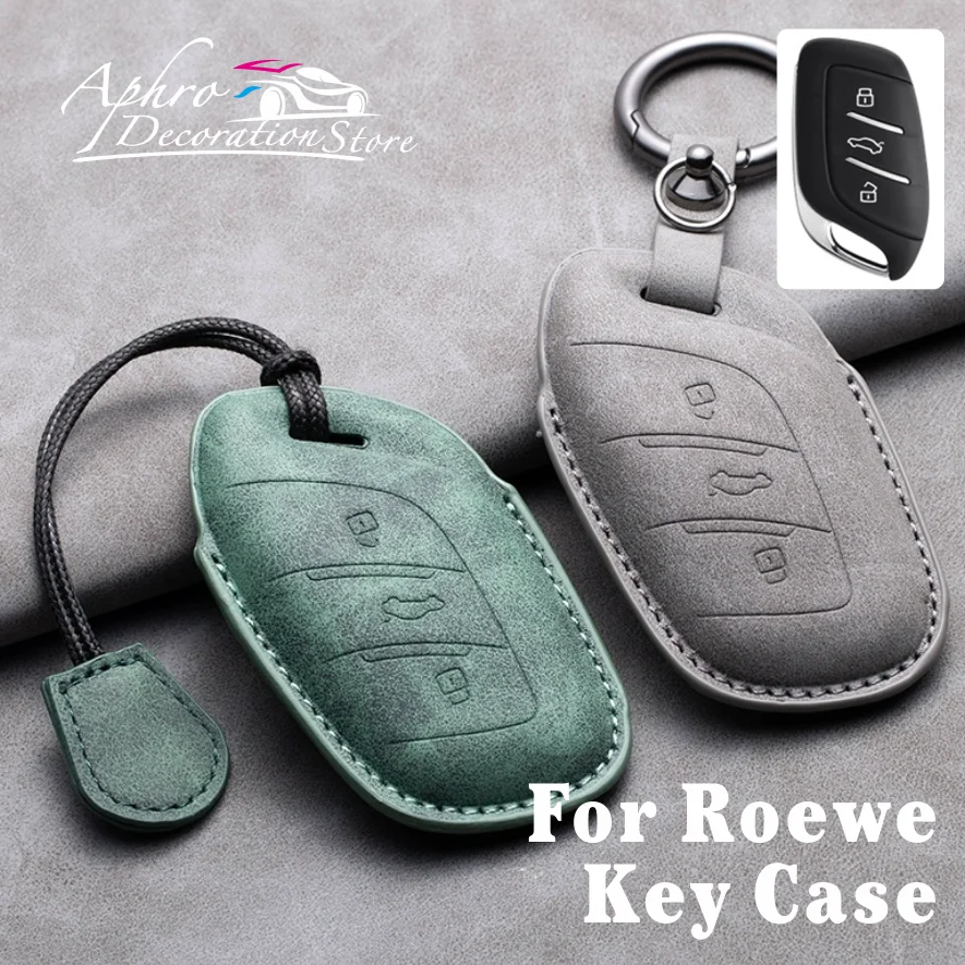 

Leather Shell Fob Holder for Roewe RX5 I6 I5 RX3 RX8 ERX5 MG ZS EV MG6 EZS HS EHS 2019 2020 Car Remote Key Case Cover Accessorie